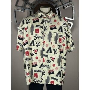 Arizona‎ Diamondbacks Hawaiian Shirt Mens 2XL Serpientes Snake Cactus Camp SGA